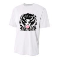 Frankenstein Monster And Bride B.U.B.B.L.E G.U.M Funny Halloween Youth Performance Sprint T-Shirt