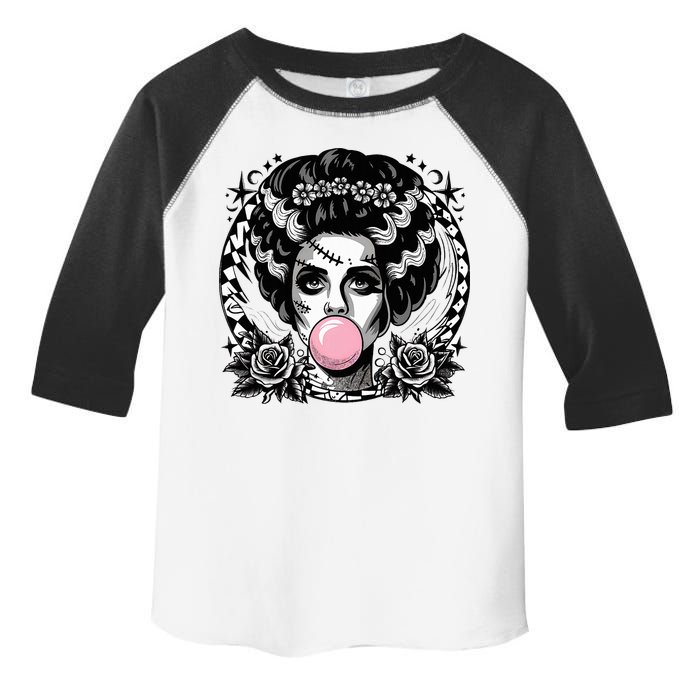 Frankenstein Monster And Bride B.U.B.B.L.E G.U.M Funny Halloween Toddler Fine Jersey T-Shirt