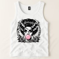 Frankenstein Monster And Bride B.U.B.B.L.E G.U.M Funny Halloween Tank Top