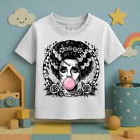Frankenstein Monster And Bride B.U.B.B.L.E G.U.M Funny Halloween Toddler T-Shirt