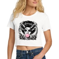 Frankenstein Monster And Bride B.U.B.B.L.E G.U.M Funny Halloween Crop Top