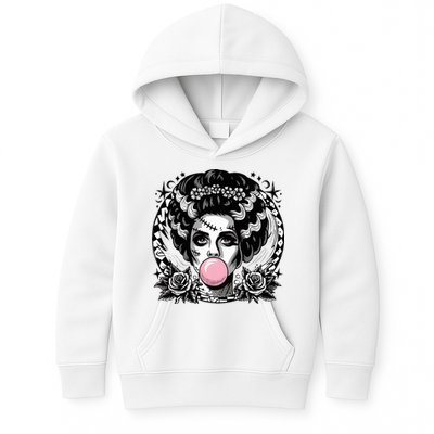 Frankenstein Monster And Bride B.U.B.B.L.E G.U.M Funny Halloween Kids Hoodie