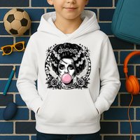 Frankenstein Monster And Bride B.U.B.B.L.E G.U.M Funny Halloween Kids Hoodie