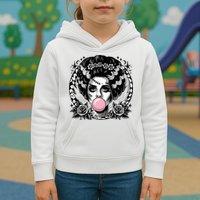 Frankenstein Monster And Bride B.U.B.B.L.E G.U.M Funny Halloween Kids Hoodie