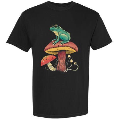 Frog Mushroom Animal Motif Woman Man Mushrooms Animal Garment-Dyed Heavyweight T-Shirt