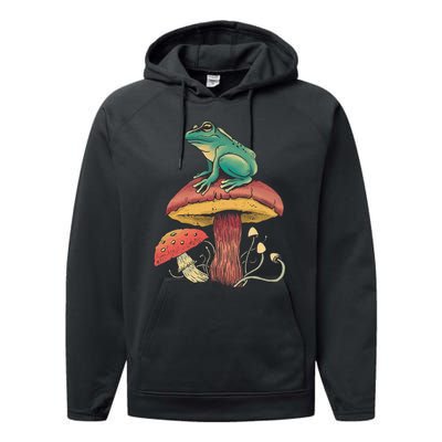 Frog Mushroom Animal Motif Woman Man Mushrooms Animal Performance Fleece Hoodie