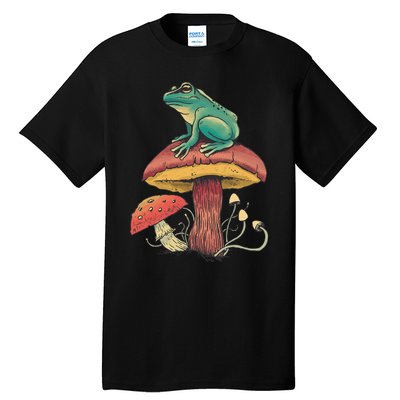 Frog Mushroom Animal Motif Woman Man Mushrooms Animal Tall T-Shirt