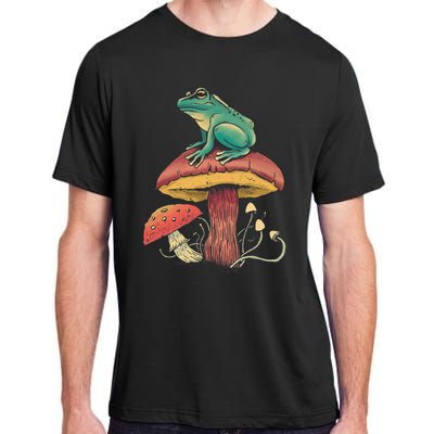 Frog Mushroom Animal Motif Woman Man Mushrooms Animal Adult ChromaSoft Performance T-Shirt