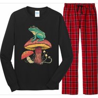 Frog Mushroom Animal Motif Woman Man Mushrooms Animal Long Sleeve Pajama Set