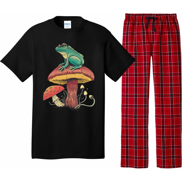 Frog Mushroom Animal Motif Woman Man Mushrooms Animal Pajama Set