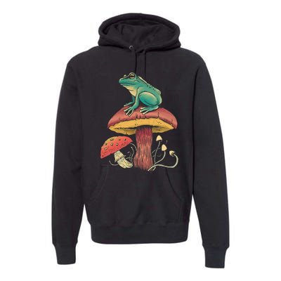 Frog Mushroom Animal Motif Woman Man Mushrooms Animal Premium Hoodie