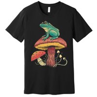 Frog Mushroom Animal Motif Woman Man Mushrooms Animal Premium T-Shirt