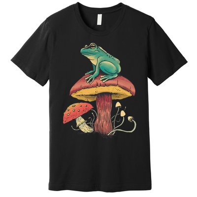 Frog Mushroom Animal Motif Woman Man Mushrooms Animal Premium T-Shirt