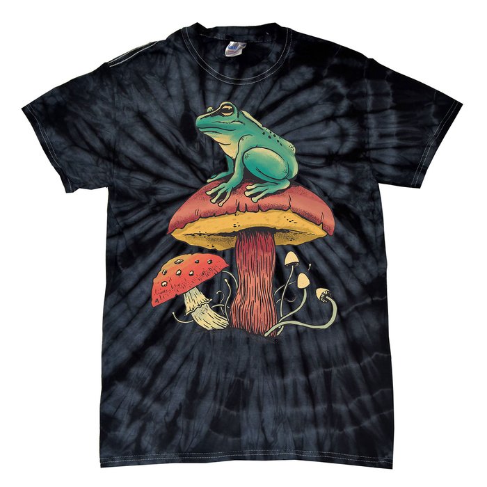 Frog Mushroom Animal Motif Woman Man Mushrooms Animal Tie-Dye T-Shirt