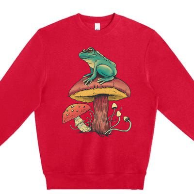 Frog Mushroom Animal Motif Woman Man Mushrooms Animal Premium Crewneck Sweatshirt