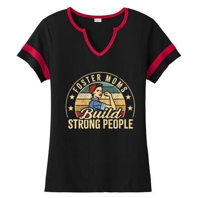 Foster Mom Appreciation Build Strong People Foster Care Ladies Halftime Notch Neck Tee