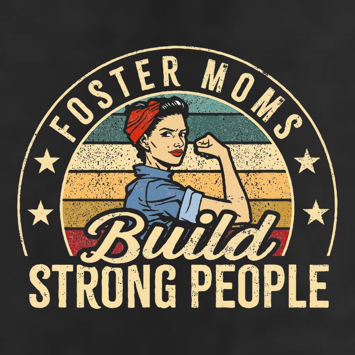 Foster Mom Appreciation Build Strong People Foster Care 7 Panel Mesh Trucker Snapback Hat