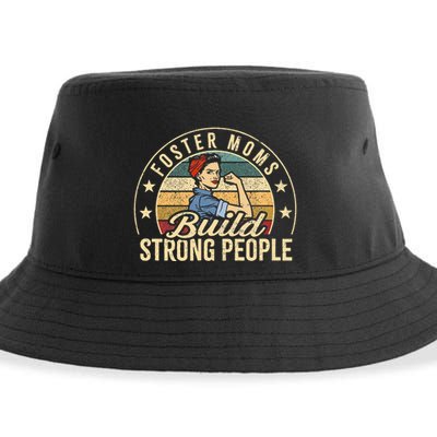 Foster Mom Appreciation Build Strong People Foster Care Sustainable Bucket Hat