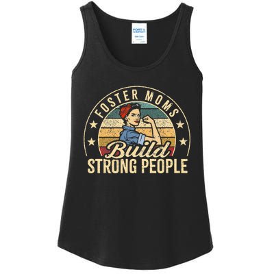 Foster Mom Appreciation Build Strong People Foster Care Ladies Essential Tank