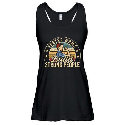 Foster Mom Appreciation Build Strong People Foster Care Ladies Essential Flowy Tank