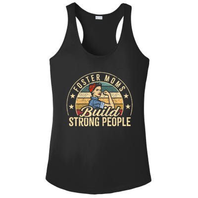 Foster Mom Appreciation Build Strong People Foster Care Ladies PosiCharge Competitor Racerback Tank