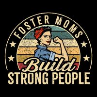 Foster Mom Appreciation Build Strong People Foster Care Cooling Performance Long Sleeve Crew