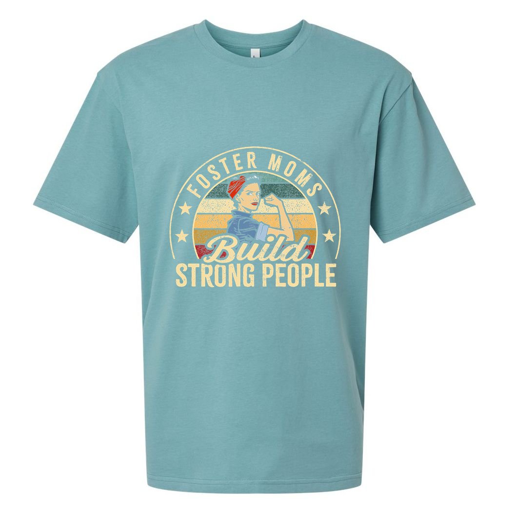 Foster Mom Appreciation Build Strong People Foster Care Sueded Cloud Jersey T-Shirt