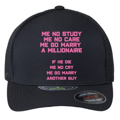 Funny Marry A Millionaire Cute Gift Flexfit Unipanel Trucker Cap