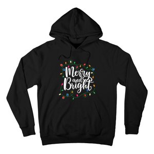 Funny Merry And Bright Christmas Lights Xmas Holiday Hoodie