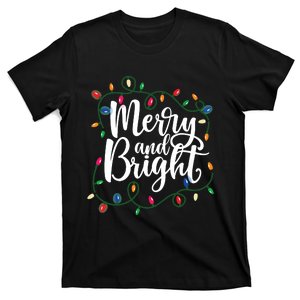 Funny Merry And Bright Christmas Lights Xmas Holiday T-Shirt