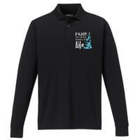 Funny Microscope Art Biology Nerd Science Lab Performance Long Sleeve Polo