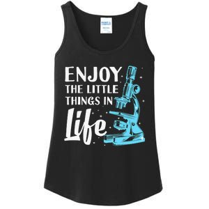 Funny Microscope Art Biology Nerd Science Lab Ladies Essential Tank