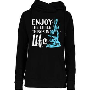 Funny Microscope Art Biology Nerd Science Lab Womens Funnel Neck Pullover Hood