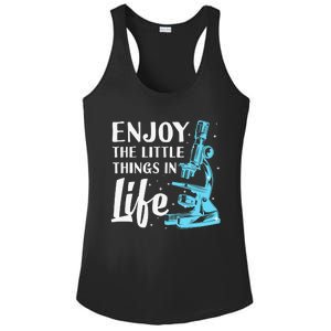 Funny Microscope Art Biology Nerd Science Lab Ladies PosiCharge Competitor Racerback Tank