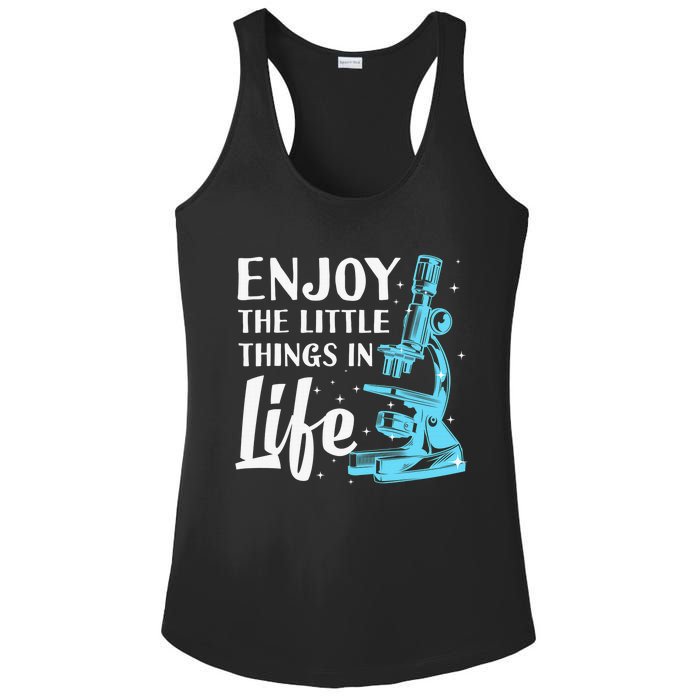 Funny Microscope Art Biology Nerd Science Lab Ladies PosiCharge Competitor Racerback Tank