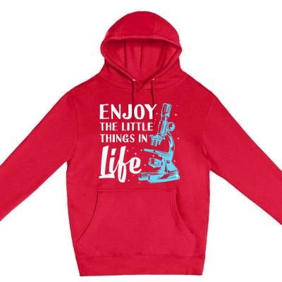 Funny Microscope Art Biology Nerd Science Lab Premium Pullover Hoodie