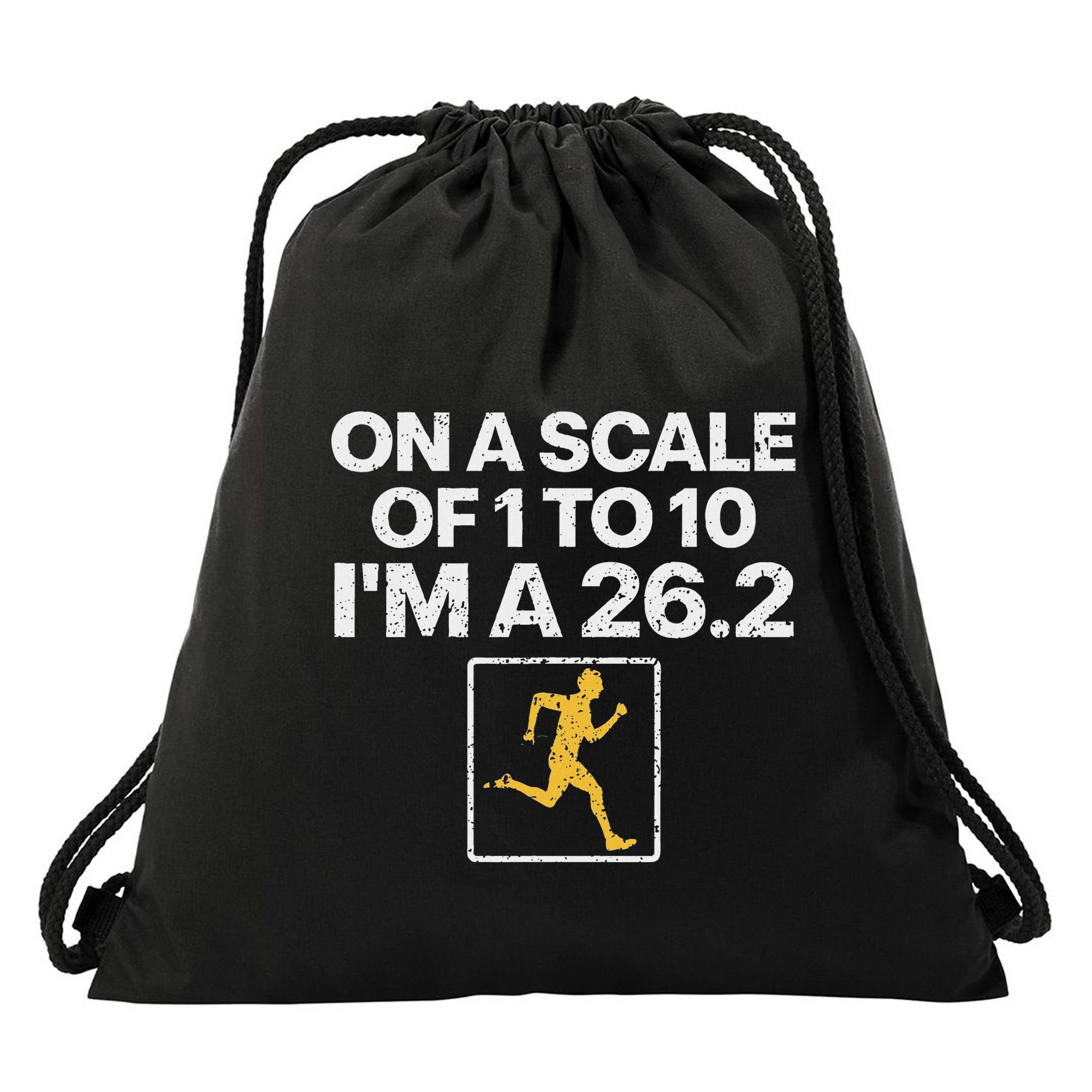 Funny Marathon Art Women Marathon Finisher 26.2 Running Drawstring Bag