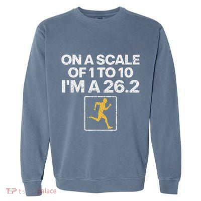 Funny Marathon Art Women Marathon Finisher 26.2 Running Garment-Dyed Sweatshirt