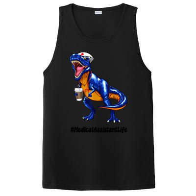 Funny Medical Assistant Life Cma Dinosaur Trex Scrub Coffee Gift PosiCharge Competitor Tank