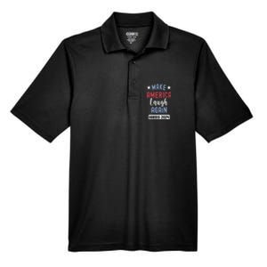 Funny Make America Laugh Again President 2024 Men's Origin Performance Pique Polo