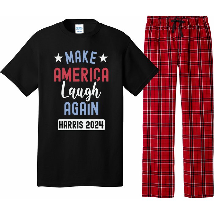 Funny Make America Laugh Again President 2024 Pajama Set