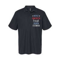 Funny Make America Laugh Again President 2024 Softstyle Adult Sport Polo