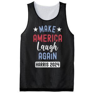 Funny Make America Laugh Again President 2024 Mesh Reversible Basketball Jersey Tank