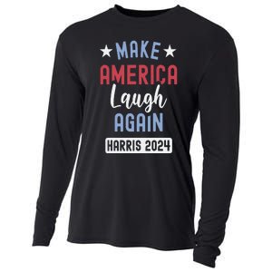 Funny Make America Laugh Again President 2024 Cooling Performance Long Sleeve Crew