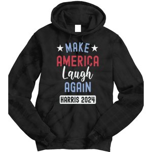 Funny Make America Laugh Again President 2024 Tie Dye Hoodie