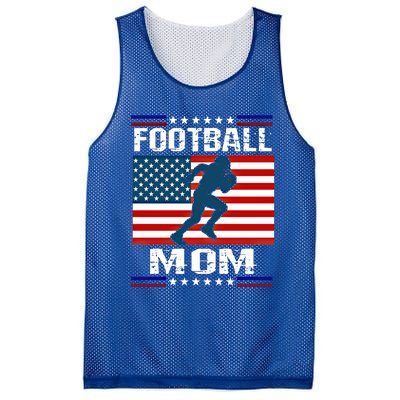 Football Mom American Flag Patriot Gift Mesh Reversible Basketball Jersey Tank