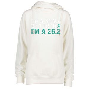 Funny Marathon Art Marathon Finisher 26 2 Running Meaningful Gift Womens Funnel Neck Pullover Hood