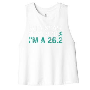 Funny Marathon Art Marathon Finisher 26 2 Running Meaningful Gift Women's Racerback Cropped Tank