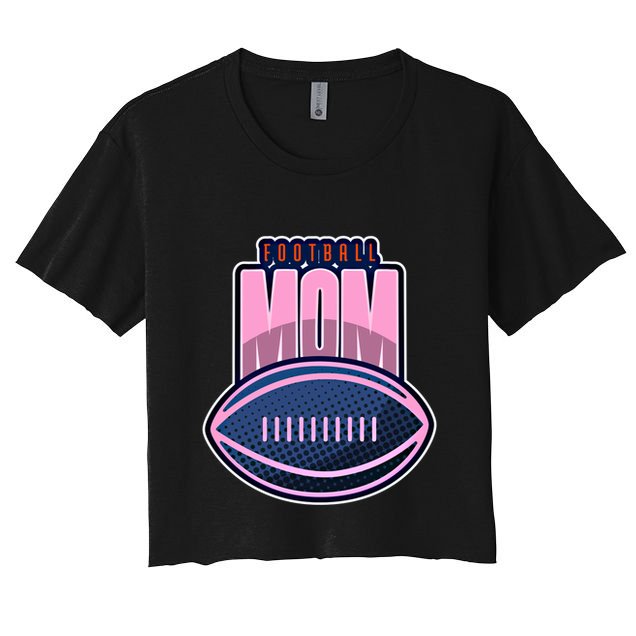 Football Mom American Football Supporter Cool Gift Crop Top