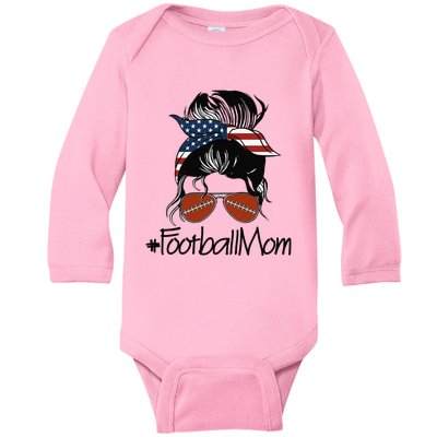 Football Mama American Football Mom Baby Long Sleeve Bodysuit